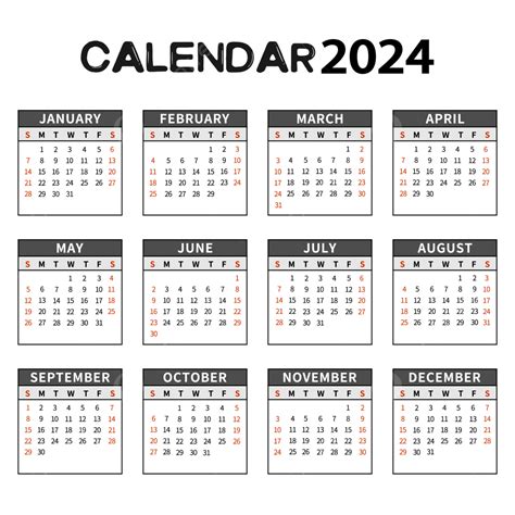 kalender kerja tahun 2024